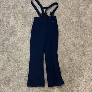 Vintage FERA Women's Size 12R Ski-Snow Bib Pants Waterproof-Insulated Navy